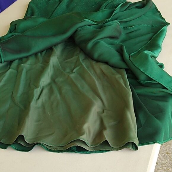 NWT Vintage Scott McClintock Glittering Emerald Green Short Sleeveless Dress - Picture 10 of 12